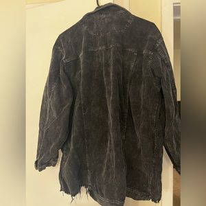 POL Distressed Corduroy Shacket